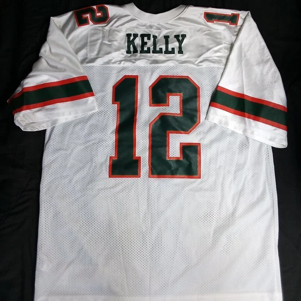 Vintage Nike Team Jim Kelly Throwback Miami Hurricanes Jersey